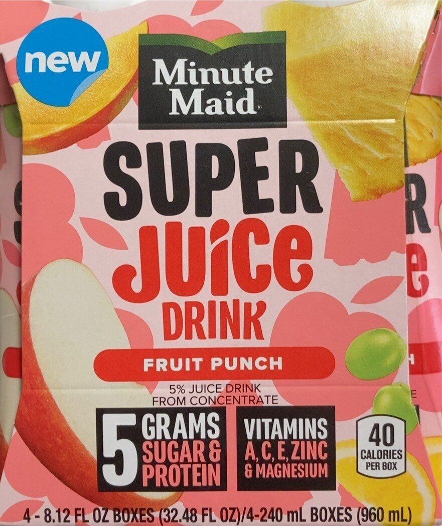 Minute Maid Fruit Drink Fruit Punch 12-Pack — Front view