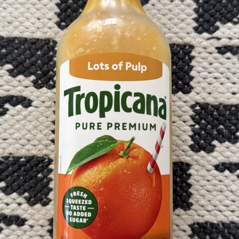 Tropicana Orange Juice No Pulp 32 fl oz — front of pack