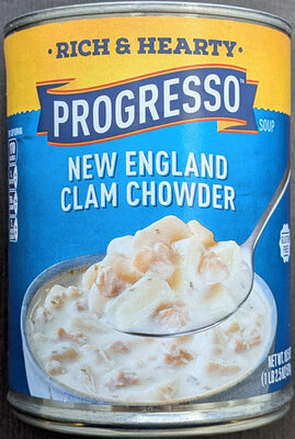 Progresso Traditional Soup New England Clam Chowder 4-Pack — front of pack