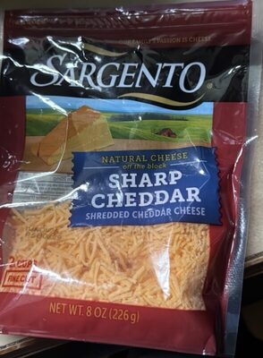Sargento Shredded Cheese Sharp Cheddar 16 oz — front of pack