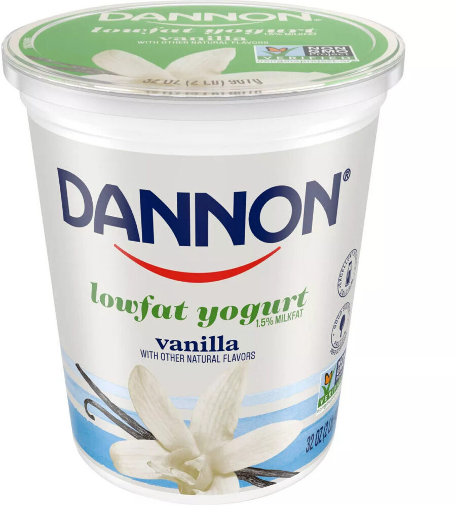 Dannon Lowfat Yogurt Vanilla 6 oz — Front view