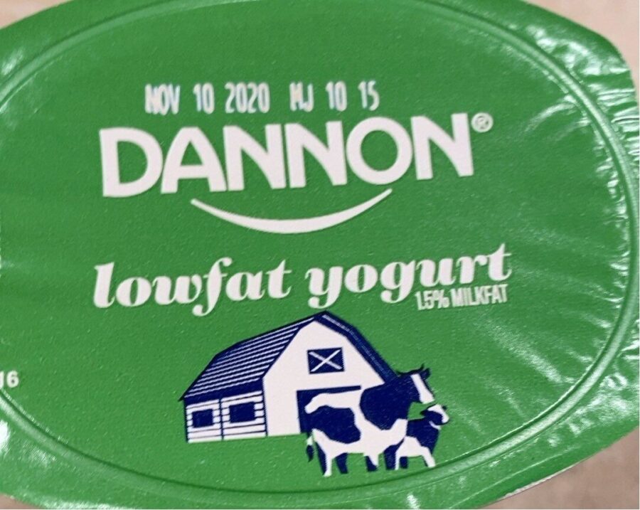Dannon Lowfat Yogurt Plain 32 oz — Front view