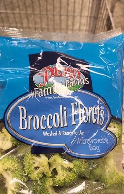 Pero Family Farms Broccoli Florets Steam in Bag 12 oz — front of pack