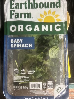 Earthbound Farm Baby Spinach Organic 5 oz — front of pack