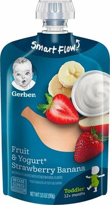 Gerber Baby Food Pouches Banana Blueberry 12-Pack — front of pack