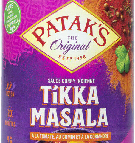 Patak’s Curry Sauce Tikka Masala 15 oz — front of pack