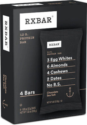 RXBAR Protein Bars Chocolate Sea Salt 4-Count — front of pack