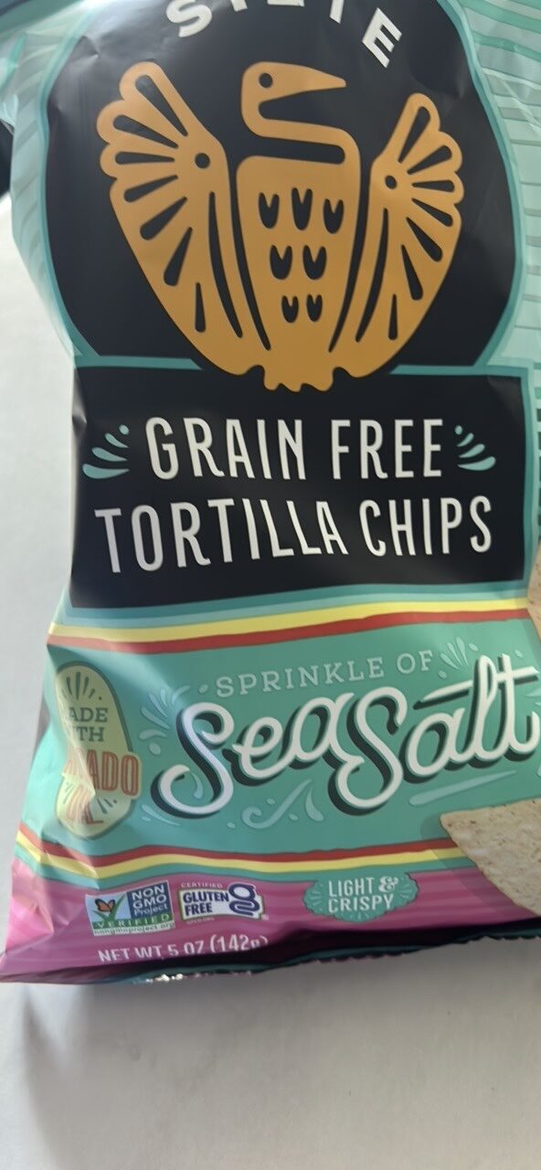 Siete Grain Free Tortilla Chips Sea Salt 3-Pack — Front view
