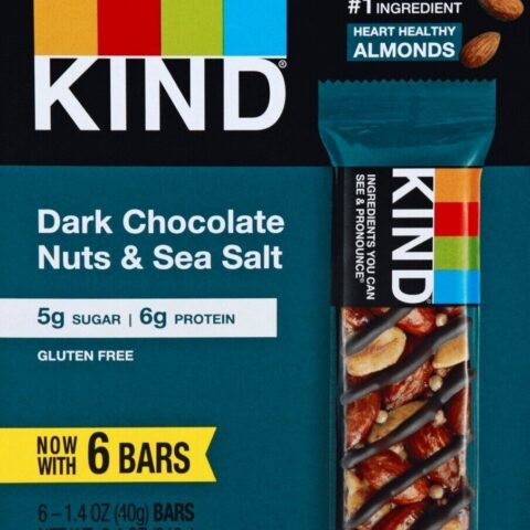 KIND Snack Bars Dark Chocolate Nuts & Sea Salt 12-Count — front of pack